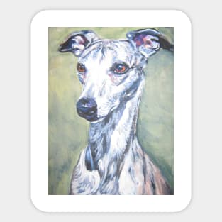 Whippet Fine Art Painting Sticker